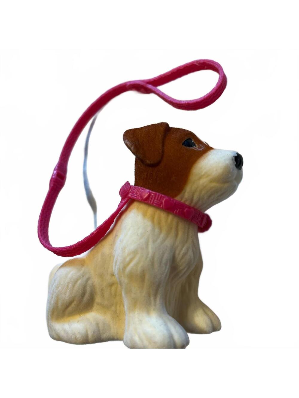 Our Generation Brown and White Dog Toy with Pink Collar